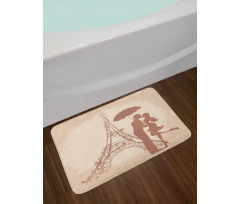 Couple Eiffel Tower Bath Mat