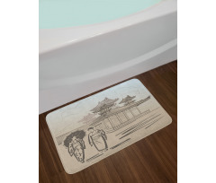 Women Walking Bath Mat