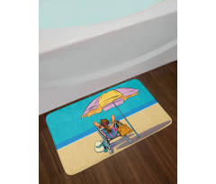 Lady on a Deckchair Bath Mat