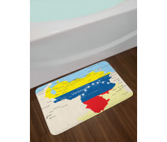 Colorful Detailed Map Bath Mat