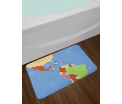 South North Pacific Ocean Bath Mat