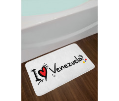 I Love Venezuela Wording Bath Mat