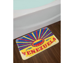 Grunge Sunburst Effect Bath Mat