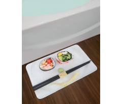 Sushi Smile Plate Top Photo Bath Mat