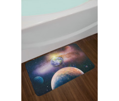 Panoramic Galaxy Scene Bath Mat