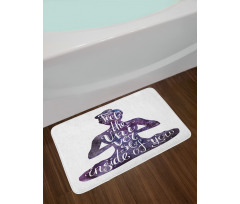 Fell the Universe Text Yoga Bath Mat