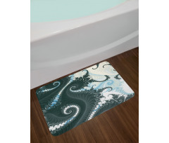 Fractal Motif with Swirls Bath Mat