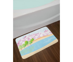 Polygonal Mountain Bath Mat