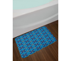 Floral Repeating Tile Art Bath Mat