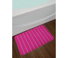 Pinkish Diagonal Squares Bath Mat