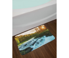 Sunrise Springtime Pines Bath Mat