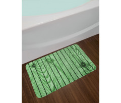 Cracked Pine Timber Surface Bath Mat