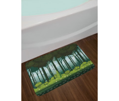 Mystic Forest Trees Twilight Bath Mat