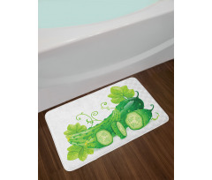 Juicy Cucumber Graphic Bath Mat