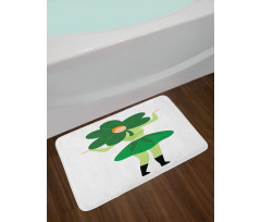 Lucky Clover Hat Bath Mat