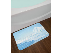 Cartoon Style Winter Theme Bath Mat