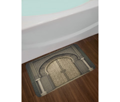 Aged Gate Geometric Bath Mat