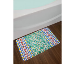 Colorful Mosaic Wall Bath Mat