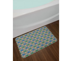 Hexagon Stars Pattern Bath Mat