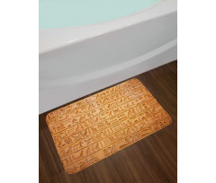 Hieroglyphs Composition Bath Mat