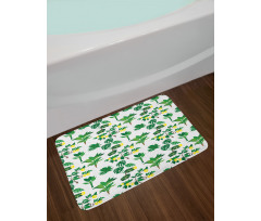 Tropical Citrus Blossoms Bath Mat