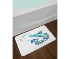 Hammer Head Shark Ocean Bath Mat