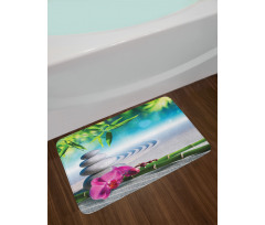 Spa Sand Orchid Flower Bath Mat