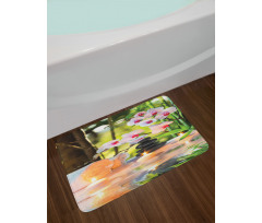 Spa with Candles Orchids Bath Mat