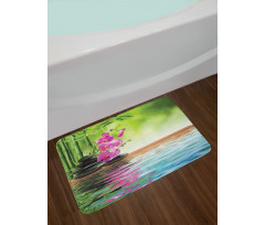 Tropic Orchid Flower Bath Mat