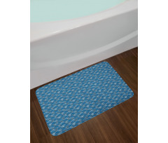 Rhythmic Triangles Grunge Bath Mat