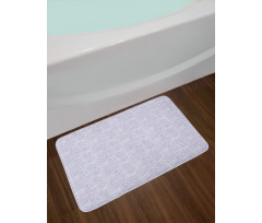 Grunge Look Abstract Shapes Bath Mat