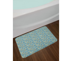 Grunge Watercolor Splashes Bath Mat