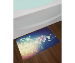 Polygonal Pixel Art Graphic Bath Mat