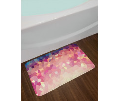 Abstract Blush Polygonal Bath Mat