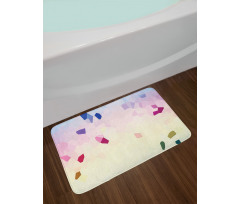 Polygonal Look Stained Glass Bath Mat