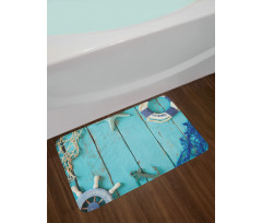 Nautical Ocean Scenery Bath Mat