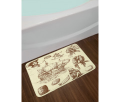 Old Merchant Ship Bath Mat