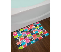 Square Shapes Bath Mat