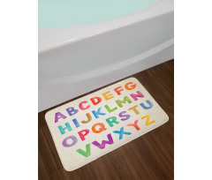 Watercolor Educational Bath Mat