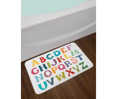 Basic Colorful Letters Bath Mat