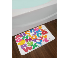 Gouache Brush Letters Bath Mat