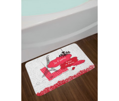 Je T'aime in Paris Bath Mat