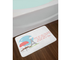 Scenery and Lettering Bath Mat