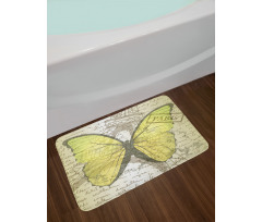 Writing and Butterfly Bath Mat