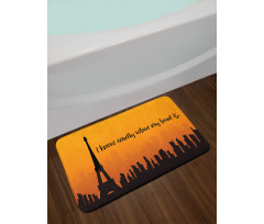 City Skyline Lettering Bath Mat