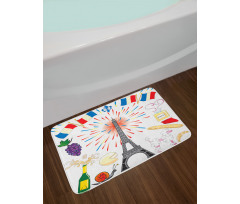 Parisian Party Items Bath Mat