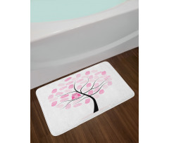 Tree with Fingerprints Bath Mat