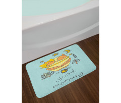 Morning Wake up Time Bath Mat