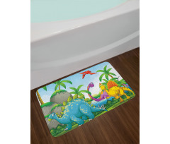 Dinosaurs in the Jungle Bath Mat