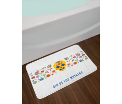 Skull Flora Bath Mat